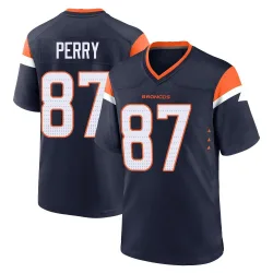 Men's A.T. Perry Denver Broncos No.87 Game Alternate Jersey - Navy
