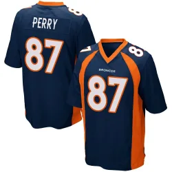 Men's A.T. Perry Denver Broncos No.87 Game Alternate Jersey - Navy Blue