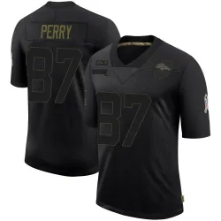Men's A.T. Perry Denver Broncos No.87 Limited 2020 Salute To Service Jersey - Black