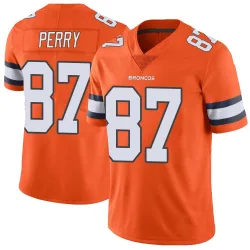 Men's A.T. Perry Denver Broncos No.87 Limited Color Rush Vapor Untouchable Jersey - Orange