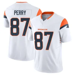 Men's A.T. Perry Denver Broncos No.87 Limited Vapor F.U.S.E. Jersey - White