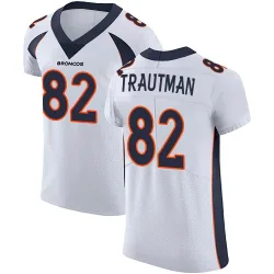 Men's Adam Trautman Denver Broncos No.82 Elite Vapor Untouchable Jersey - White