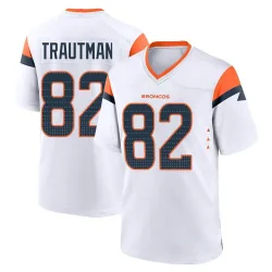 Men's Adam Trautman Denver Broncos No.82 Game 2nd Jersey - White