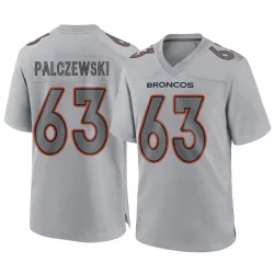 Men's Alex Palczewski Denver Broncos No.63 Game Atmosphere Fashion Jersey - Gray