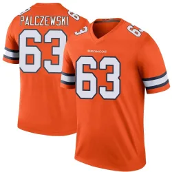 Men's Alex Palczewski Denver Broncos No.63 Legend Color Rush Jersey - Orange