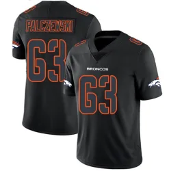 Men's Alex Palczewski Denver Broncos No.63 Limited Jersey - Black Impact