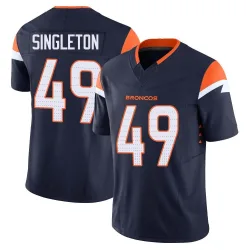 Men's Alex Singleton Denver Broncos No.49 Limited Alternate Vapor F.U.S.E. Jersey - Navy