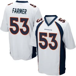 Men's Andrew Farmer Denver Broncos No.53 Game Jersey - White