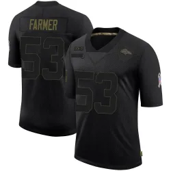Men's Andrew Farmer Denver Broncos No.53 Limited 2020 Salute To Service Jersey - Black
