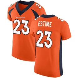Men's Audric Estime Denver Broncos No.23 Elite Team Color Vapor Untouchable Jersey - Orange