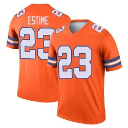 Men's Audric Estime Denver Broncos No.23 Legend Alternate Mile High Collection 1977 Throwback Jersey - Orange