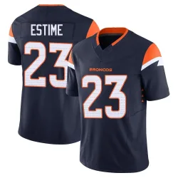 Men's Audric Estime Denver Broncos No.23 Limited Alternate Vapor F.U.S.E. Jersey - Navy
