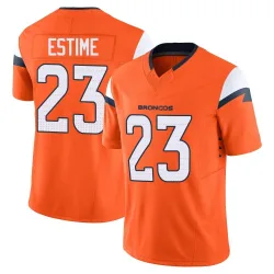 Men's Audric Estime Denver Broncos No.23 Limited Vapor F.U.S.E. 2nd Jersey - Orange