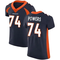 Men's Ben Powers Denver Broncos No.74 Elite Alternate Vapor Untouchable Jersey - Navy