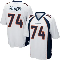 Men's Ben Powers Denver Broncos No.74 Game Jersey - White