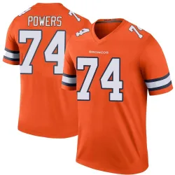 Men's Ben Powers Denver Broncos No.74 Legend Color Rush Jersey - Orange
