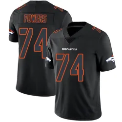 Men's Ben Powers Denver Broncos No.74 Limited Jersey - Black Impact