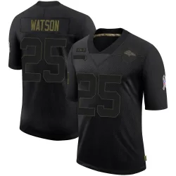 Men's Blake Watson Denver Broncos No.25 Limited 2020 Salute To Service Jersey - Black