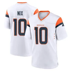 Men's Bo Nix Denver Broncos No.10 Game 2nd Jersey - White