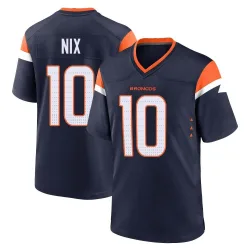Men's Bo Nix Denver Broncos No.10 Game Alternate Jersey - Navy