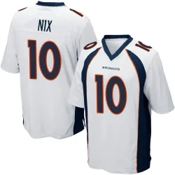 Men's Bo Nix Denver Broncos No.10 Game Jersey - White