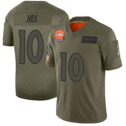 Men's Bo Nix Denver Broncos No.10 Limited 2019 Salute to Service Jersey - Camo