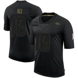 Men's Bo Nix Denver Broncos No.10 Limited 2020 Salute To Service Jersey - Black