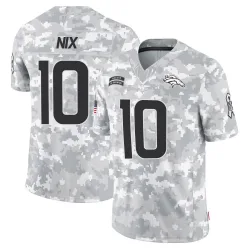 Men's Bo Nix Denver Broncos No.10 Limited 2024 Salute to Service Jersey - Arctic Camo
