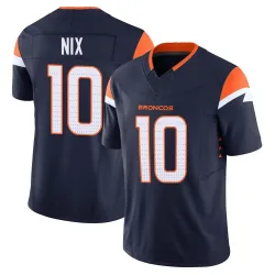 Men's Bo Nix Denver Broncos No.10 Limited Alternate Vapor F.U.S.E. Jersey - Navy
