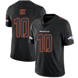 Men's Bo Nix Denver Broncos No.10 Limited Jersey - Black Impact