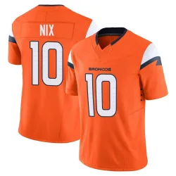 Men's Bo Nix Denver Broncos No.10 Limited Vapor F.U.S.E. 2nd Jersey - Orange