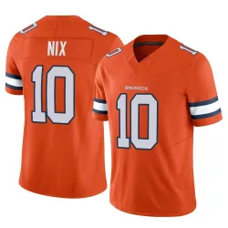 Men's Bo Nix Denver Broncos No.10 Limited Vapor F.U.S.E. Jersey - Orange