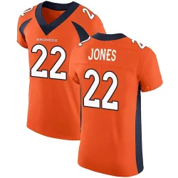Men's Brandon Jones Denver Broncos No.22 Elite Team Color Vapor Untouchable Jersey - Orange