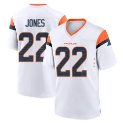 Men's Brandon Jones Denver Broncos No.22 Game 2nd Jersey - White