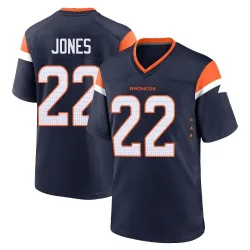 Men's Brandon Jones Denver Broncos No.22 Game Alternate Jersey - Navy