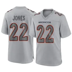 Men's Brandon Jones Denver Broncos No.22 Game Atmosphere Fashion Jersey - Gray