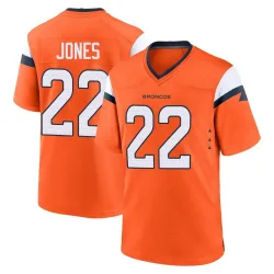 Men's Brandon Jones Denver Broncos No.22 Game Jersey - Orange