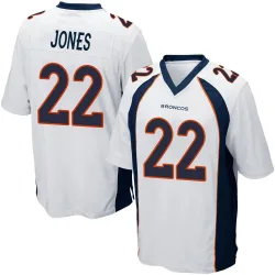 Men's Brandon Jones Denver Broncos No.22 Game Jersey - White