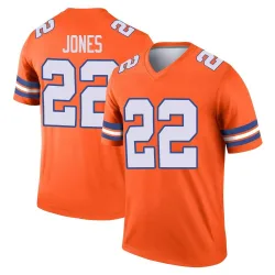 Men's Brandon Jones Denver Broncos No.22 Legend Alternate Mile High Collection 1977 Throwback Jersey - Orange