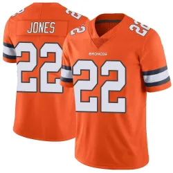 Men's Brandon Jones Denver Broncos No.22 Limited Color Rush Vapor Untouchable Jersey - Orange