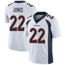 Men's Brandon Jones Denver Broncos No.22 Limited Vapor Untouchable Jersey - White