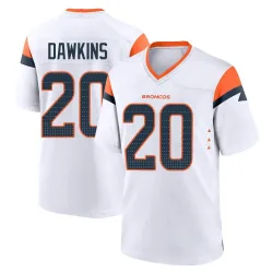 Men's Brian Dawkins Denver Broncos No.20 Game 2nd Jersey - White