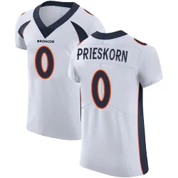 Men's Caden Prieskorn Denver Broncos No.0 Elite Vapor Untouchable Jersey - White