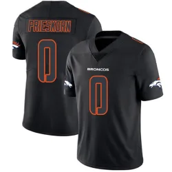 Men's Caden Prieskorn Denver Broncos No.0 Limited Jersey - Black Impact