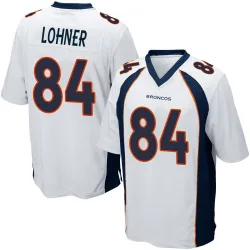 Men's Caleb Lohner Denver Broncos No.84 Game Jersey - White