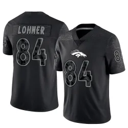 Men's Caleb Lohner Denver Broncos No.84 Limited Reflective Jersey - Black