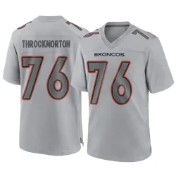 Men's Calvin Throckmorton Denver Broncos No.76 Game Atmosphere Fashion Jersey - Gray