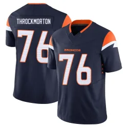 Men's Calvin Throckmorton Denver Broncos No.76 Limited Alternate Vapor F.U.S.E. Jersey - Navy