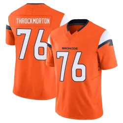 Men's Calvin Throckmorton Denver Broncos No.76 Limited Vapor F.U.S.E. 2nd Jersey - Orange