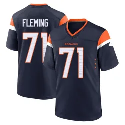 Men's Cam Fleming Denver Broncos No.71 Game Alternate Jersey - Navy